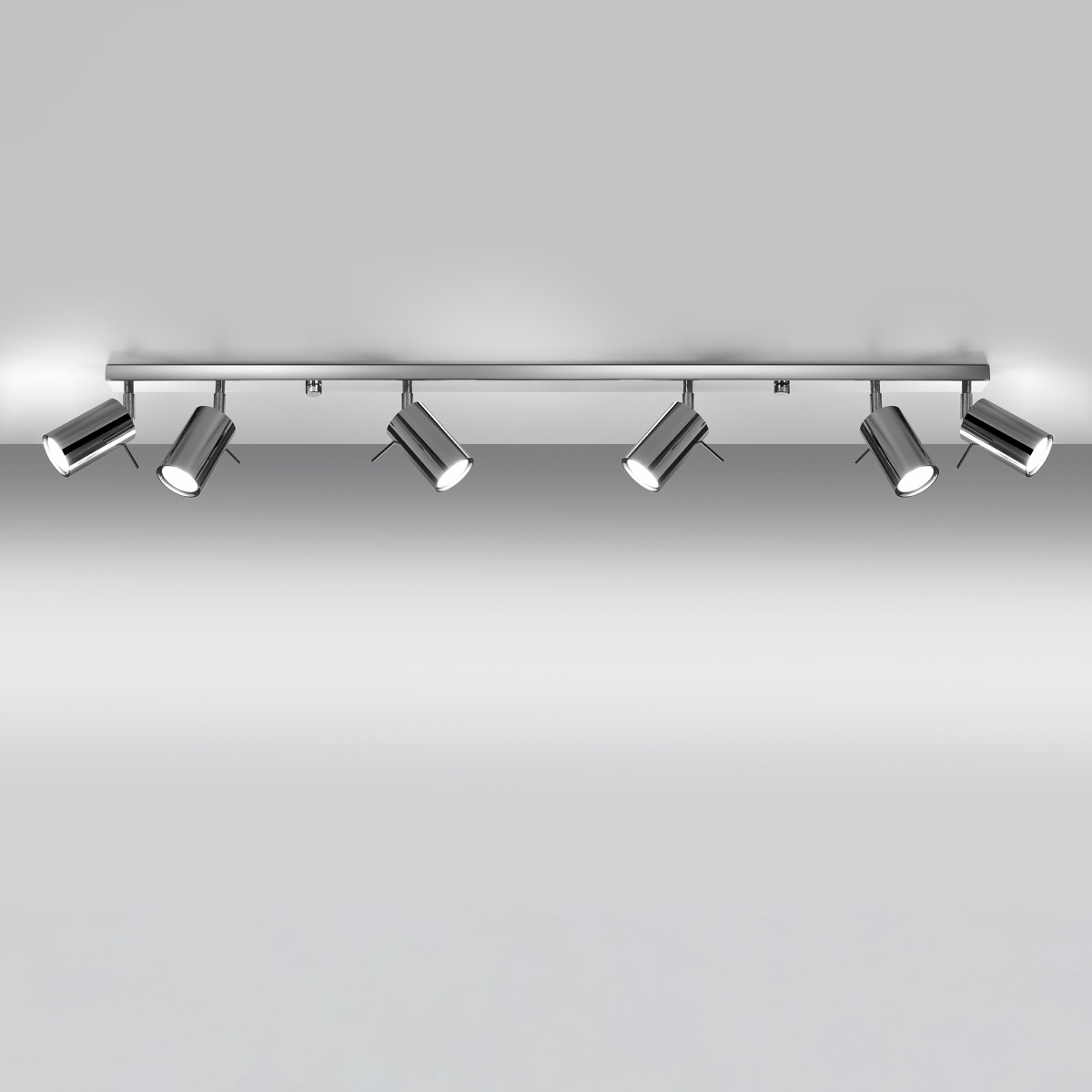 Plafondlamp RING 6L chroom