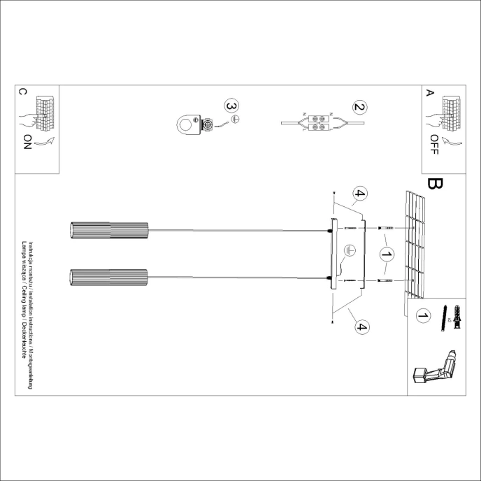 Hanglamp KARBON 2 wit
