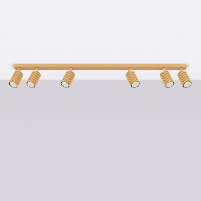 Plafondlamp KARBON 6L goud