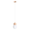 Hanglamp PEKKA 1 wit/natuurlijk hout
