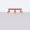Plafondlamp RING 3L rood ochra