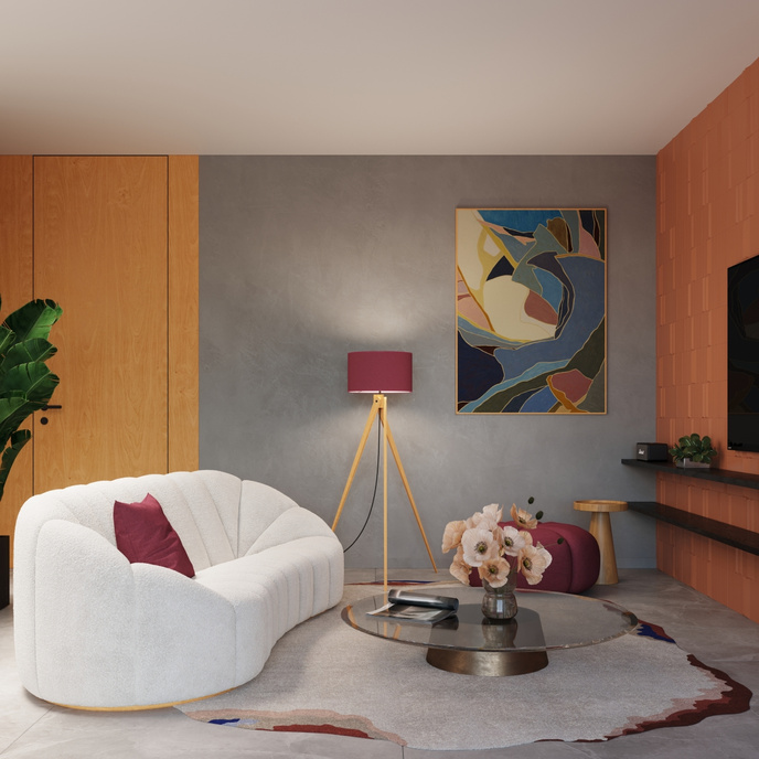 Staande lamp NATT bordeaux