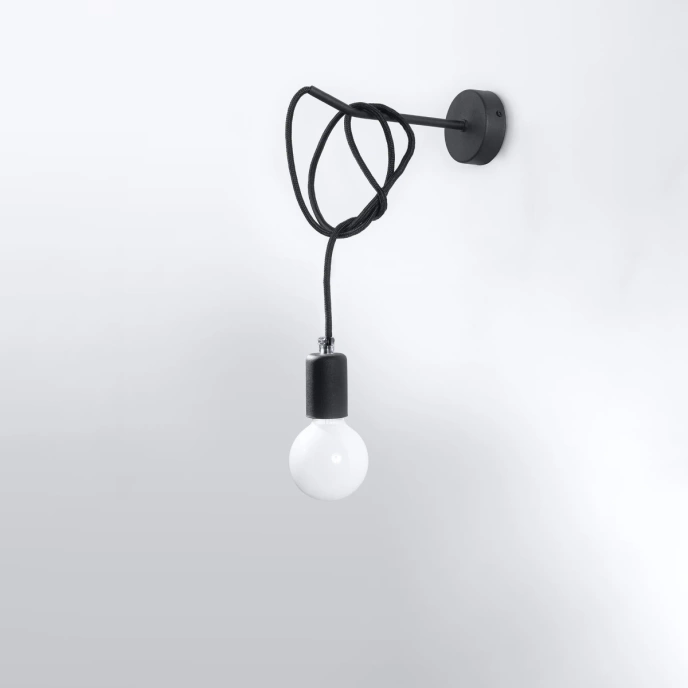 Wandlamp EDISON zwart