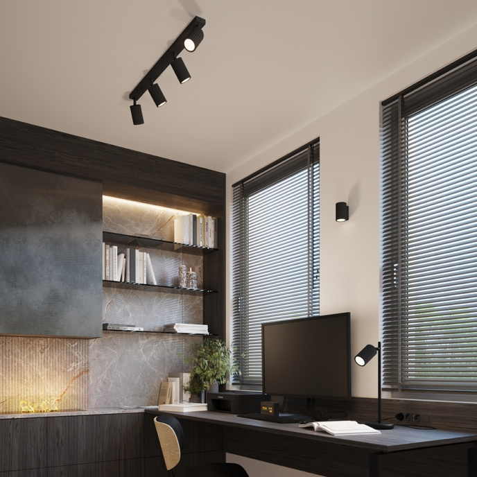 Plafondlamp KARBON 4L zwart