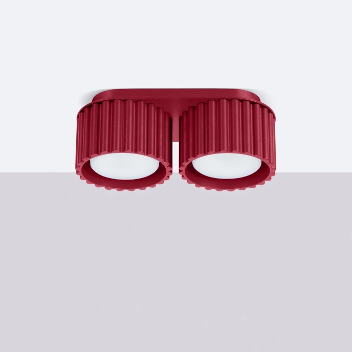 Plafondlamp AURA 2 bordeaux Gx53