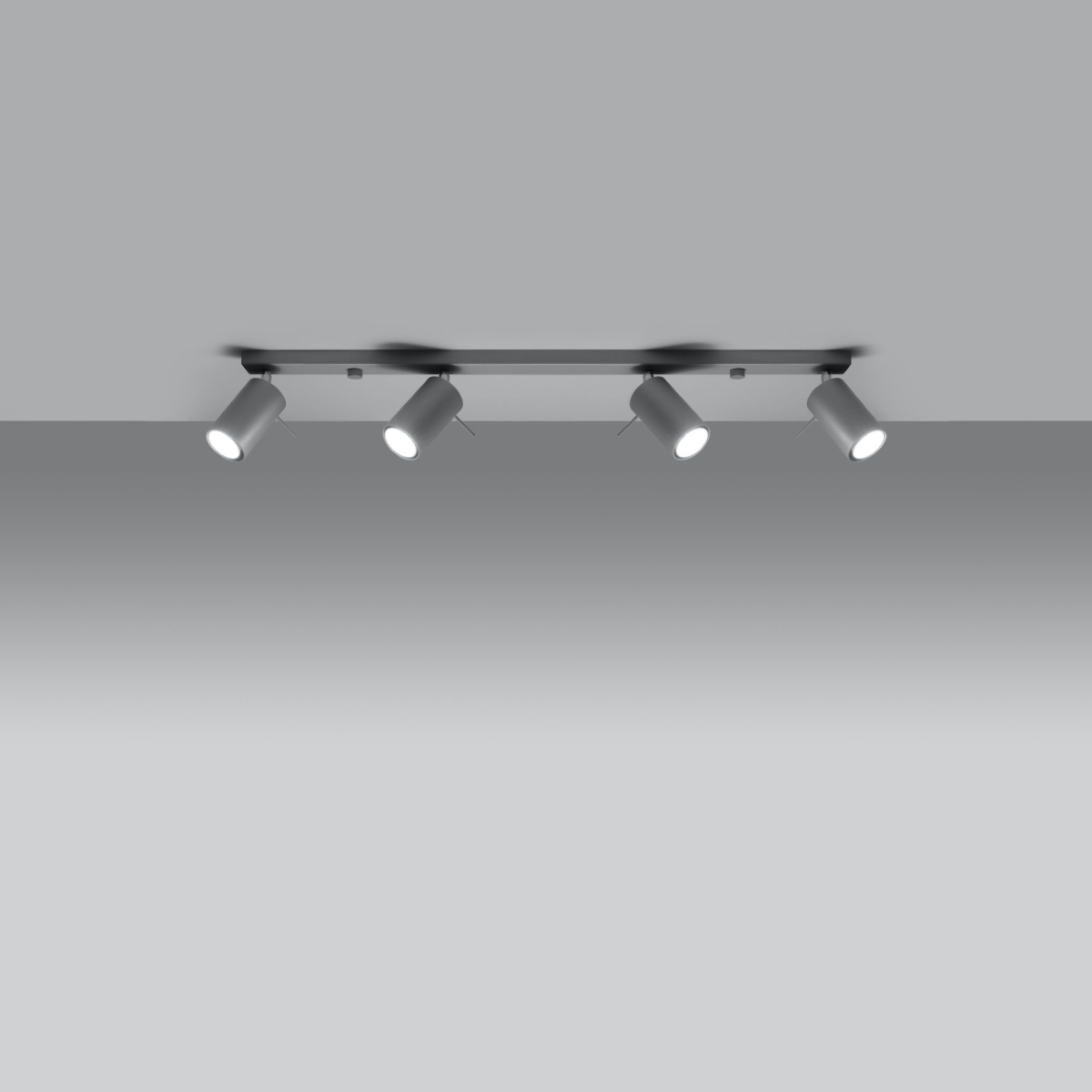 Plafondlamp RING 4L grijs