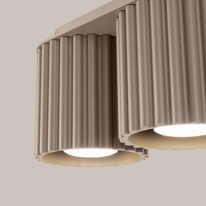 Plafondlamp AURA 2 taupe GU10