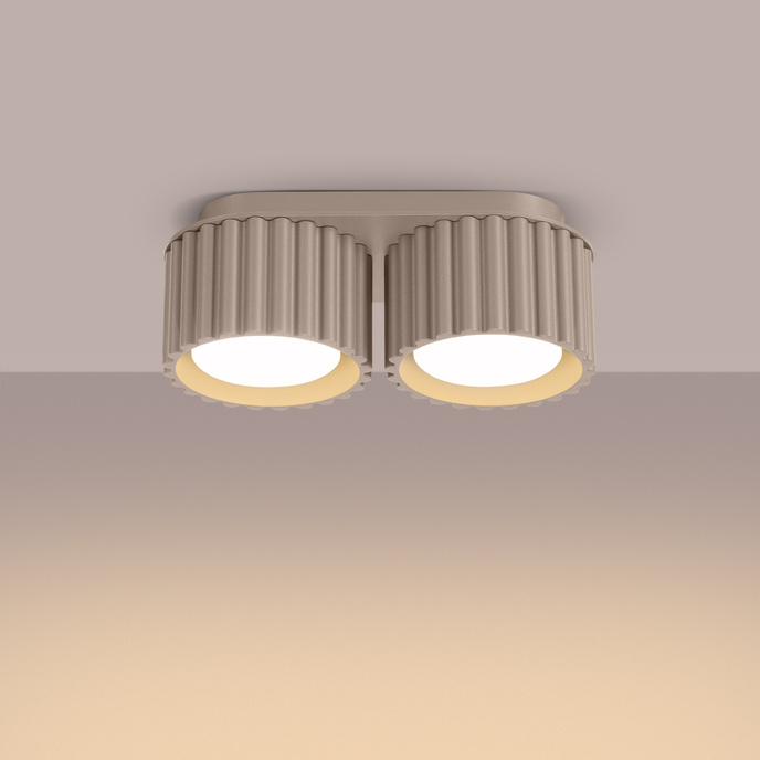Plafondlamp AURA 2 taupe Gx53