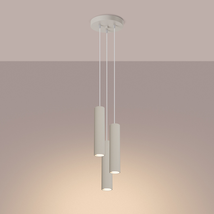 Hanglamp KARBON 3P beige