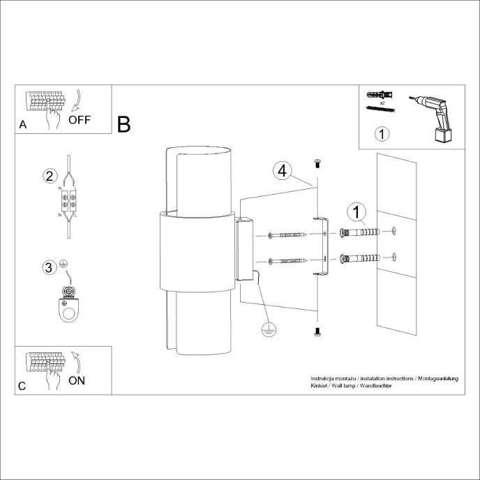 Wandlamp FLASH 2 wit