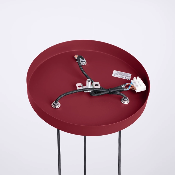 Hanglamp HALO 3P bordeauxrood