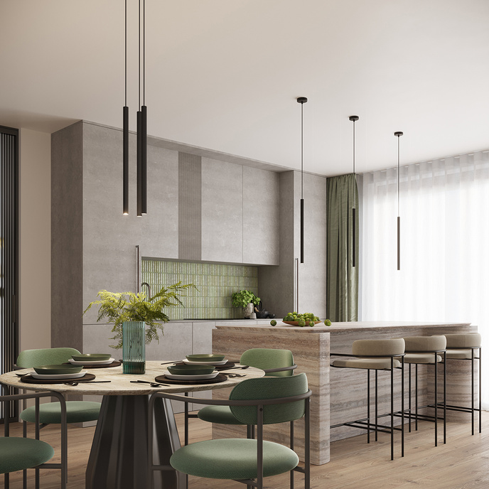 Hanglamp ARCHE 2P zwart