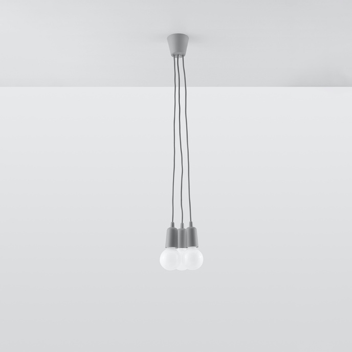 Hanglamp DIEGO 3 grijs