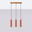 Hanglamp KARBON 3L rood oker