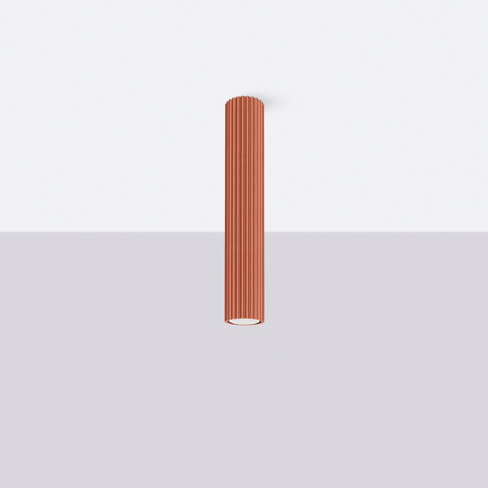 Plafondlamp KARBON 40 rood oker