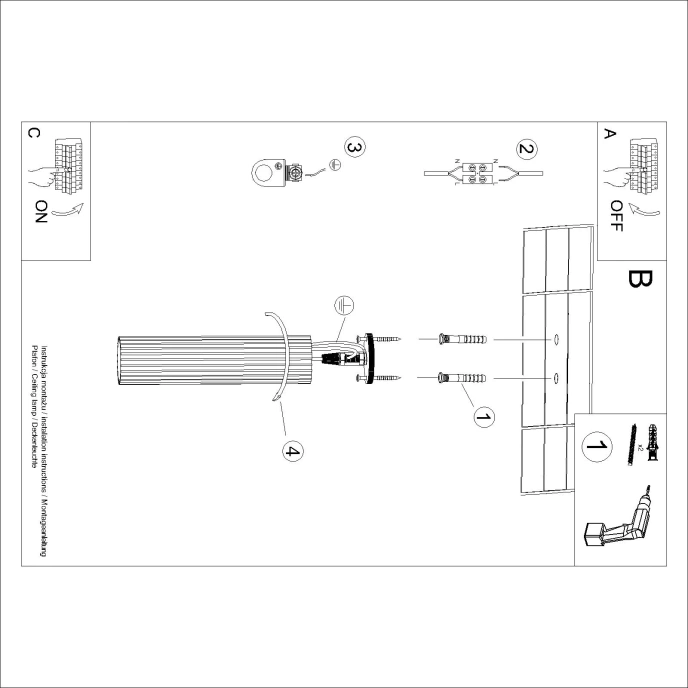 Plafondlamp KARBON 40 taupe