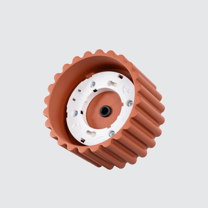 Plafondlamp AURA 1 rood ochra Gx53