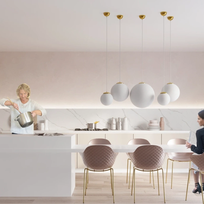 Hanglamp UGO 30 goudkleurig