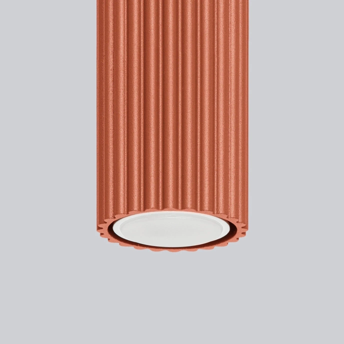 Plafondlamp KARBON 30 rood oker