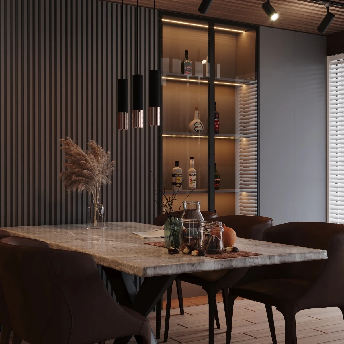 Hanglamp LOOPEZ 1 zwart/koper