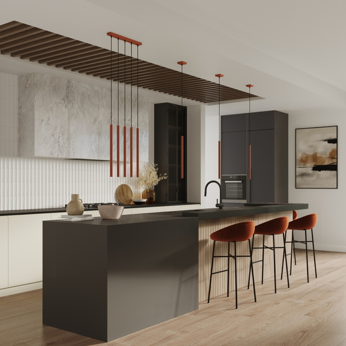 Hanglamp PASTELO 3P rood oker