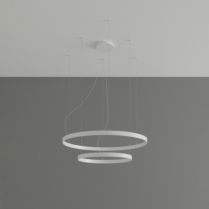 Kroonluchter RIO 2 55/78 wit LED 4000K