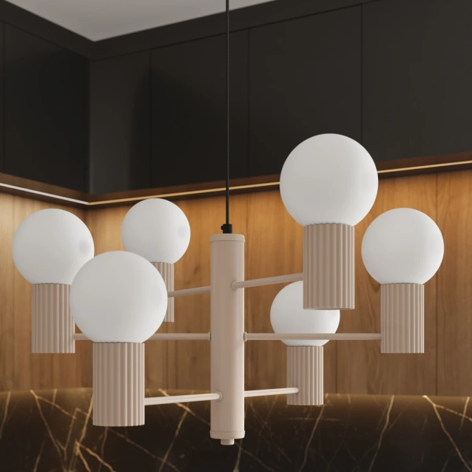 Kroonluchter HALO 6 taupe