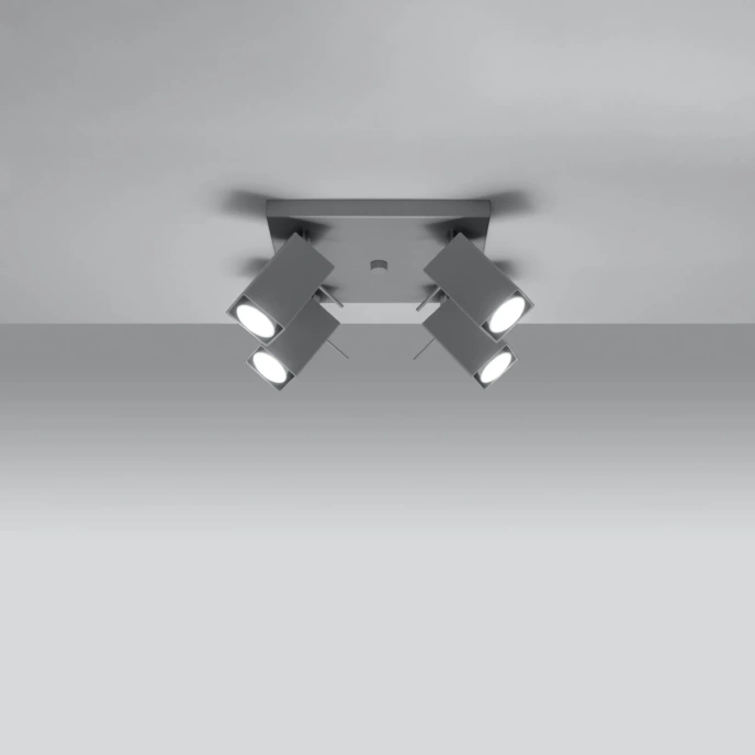 Plafondlamp MERIDA 4 grijs