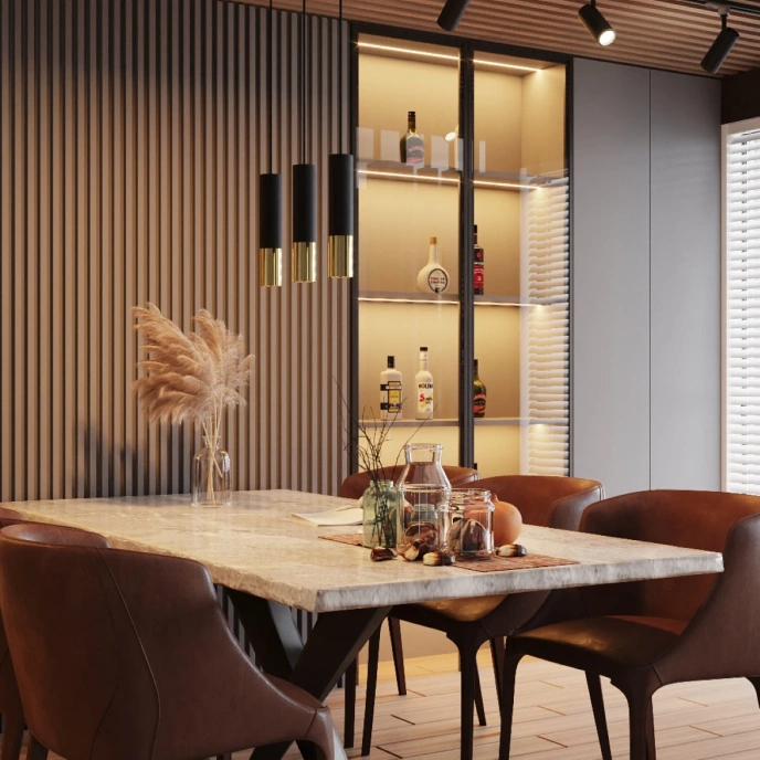 Hanglamp LOOPEZ 3P zwart/goud