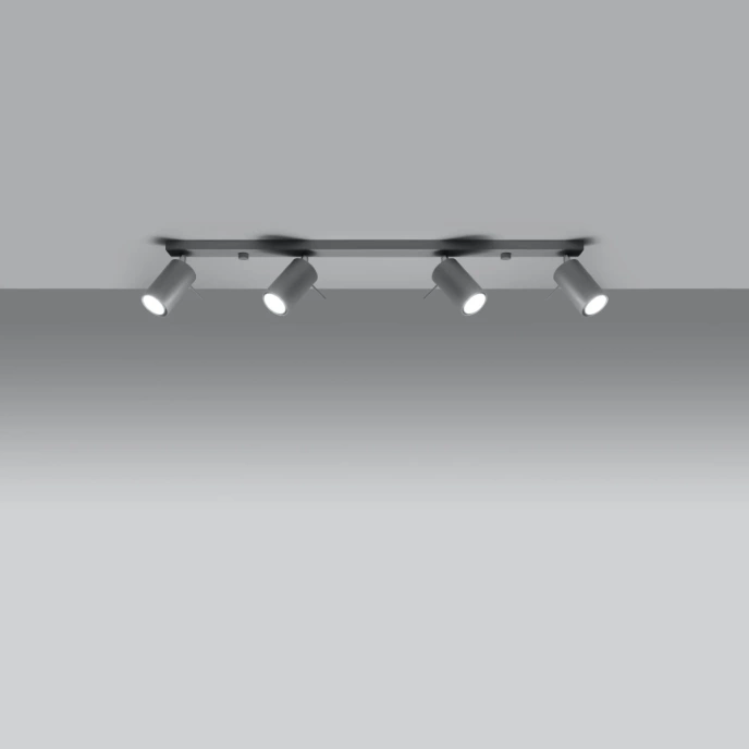 Plafondlamp RING 4L grijs