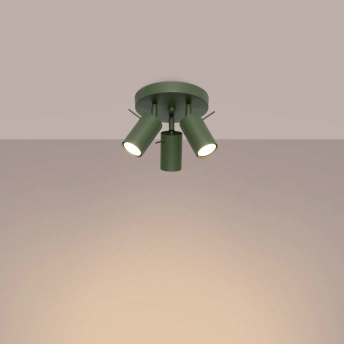 Plafondlamp RING 3P olijfgroen