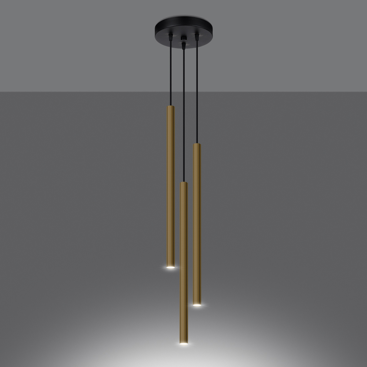 Hanglamp PASTELO 3P gepolijst goud