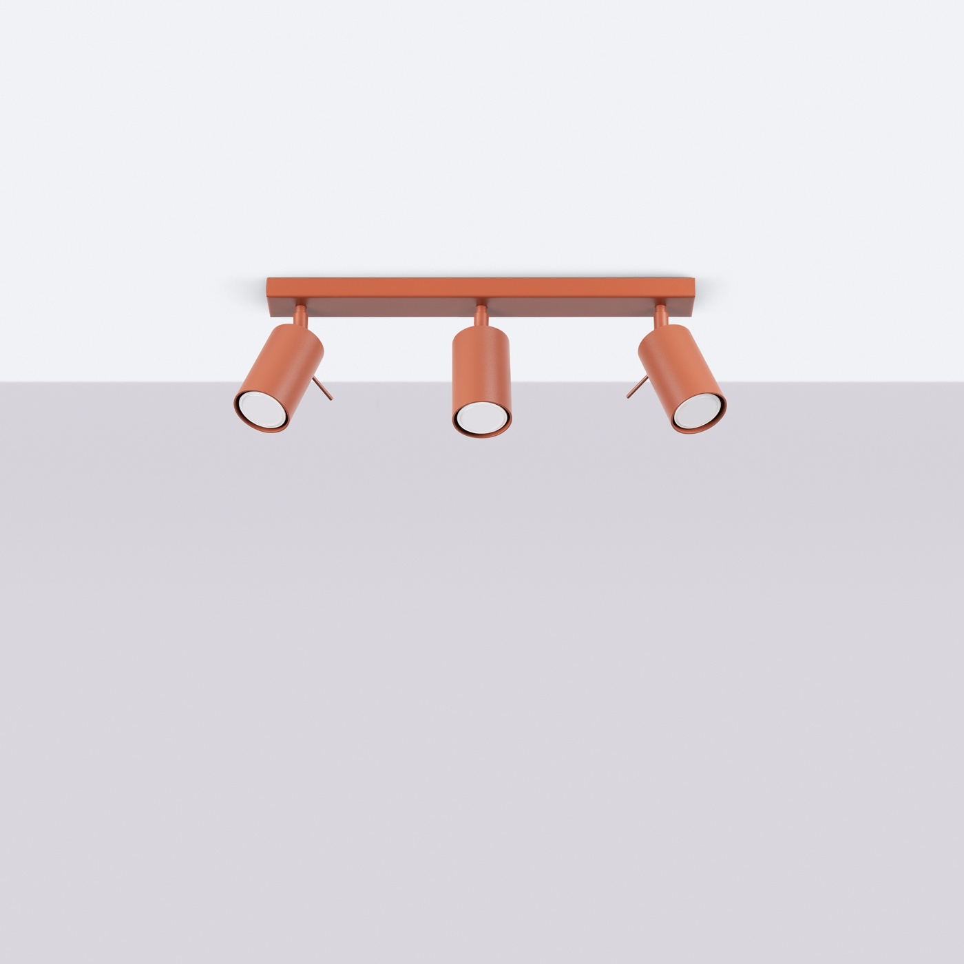 Plafondlamp RING 3L rood ochra