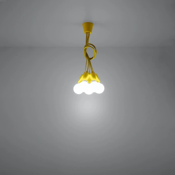 Hanglamp DIEGO 5 geel
