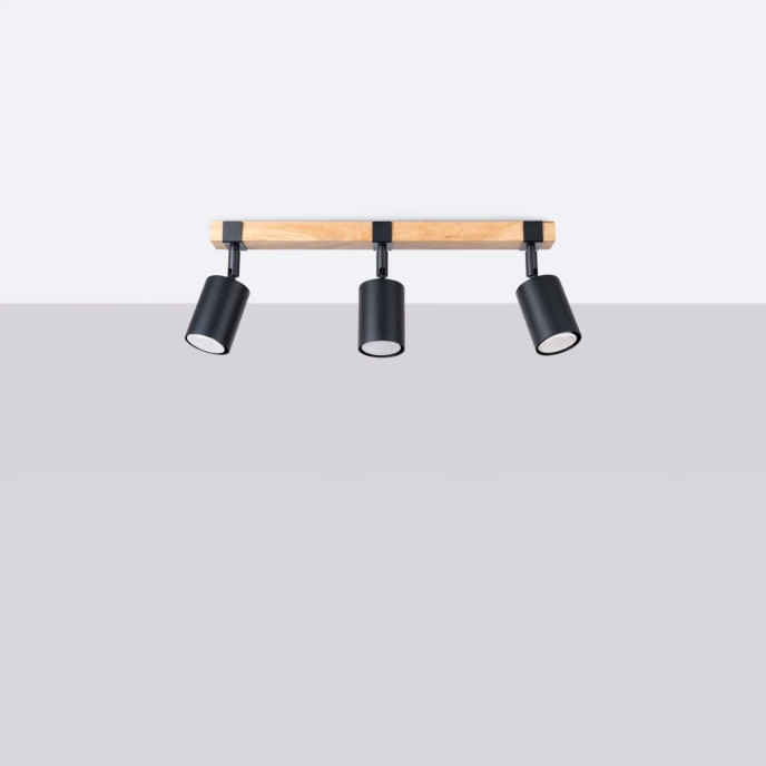 Plafondlamp FAGER 3 zwart