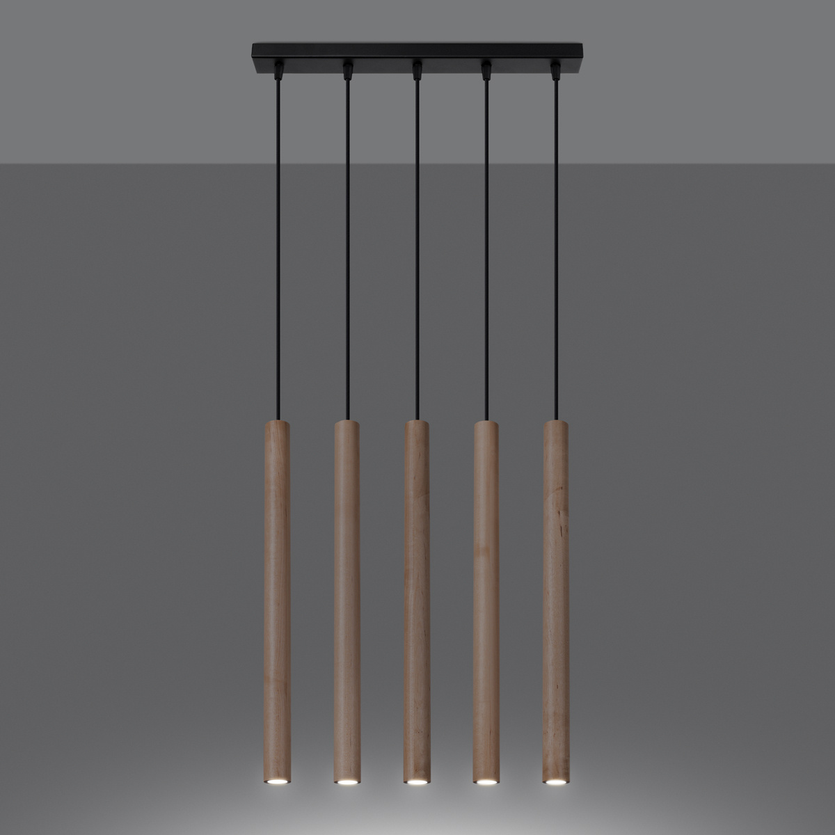Hanglamp PASTELO 5L hout
