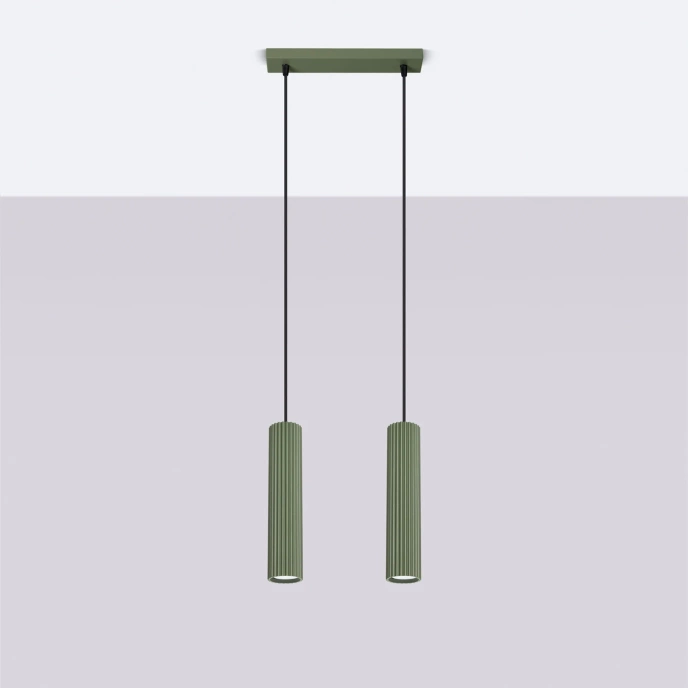 Hanglamp KARBON 2 olijfgroen