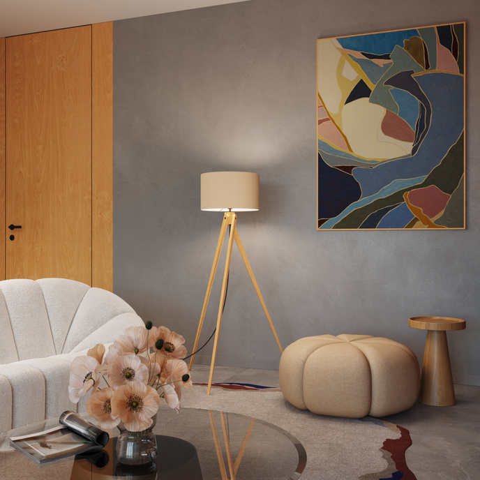 Staande lamp NATT beige