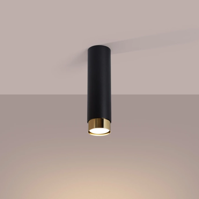 Plafondlamp NERO 22,5 zwart/goud