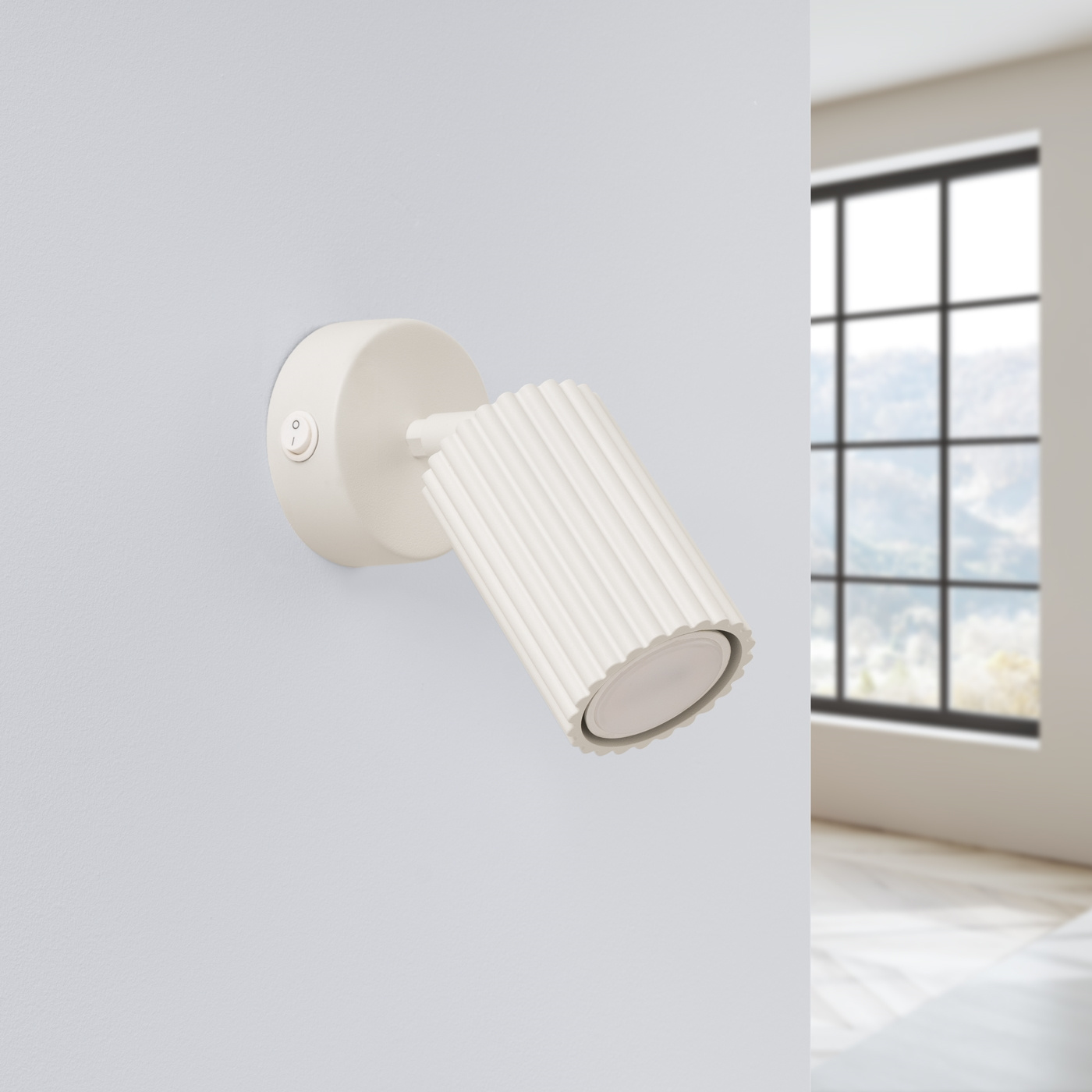 Wandlamp KARBON beige met schakelaar