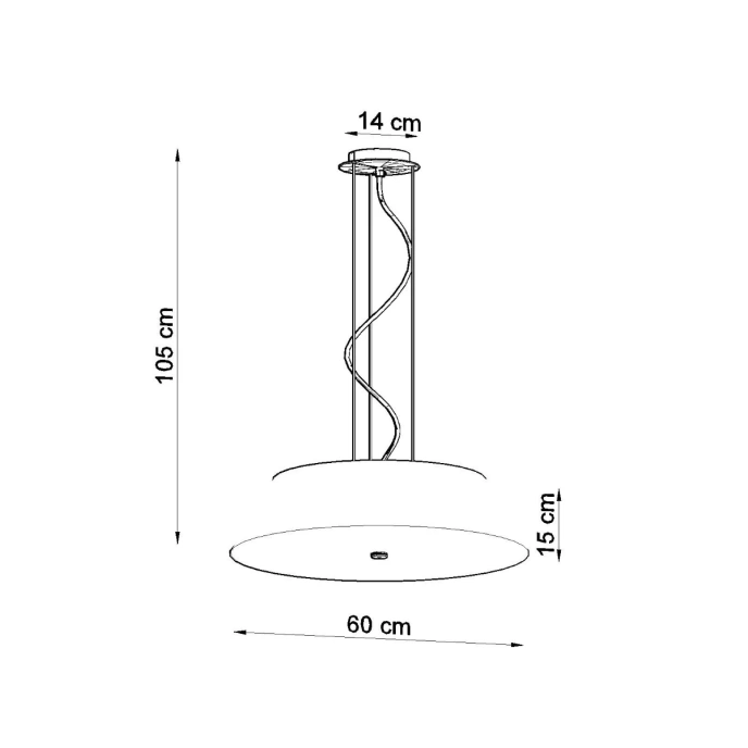 Kroonluchter VEGA 60 zwart