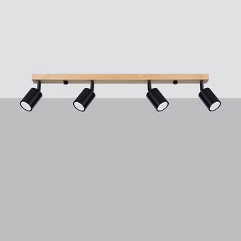 Plafondlamp VERDO 4 zwart