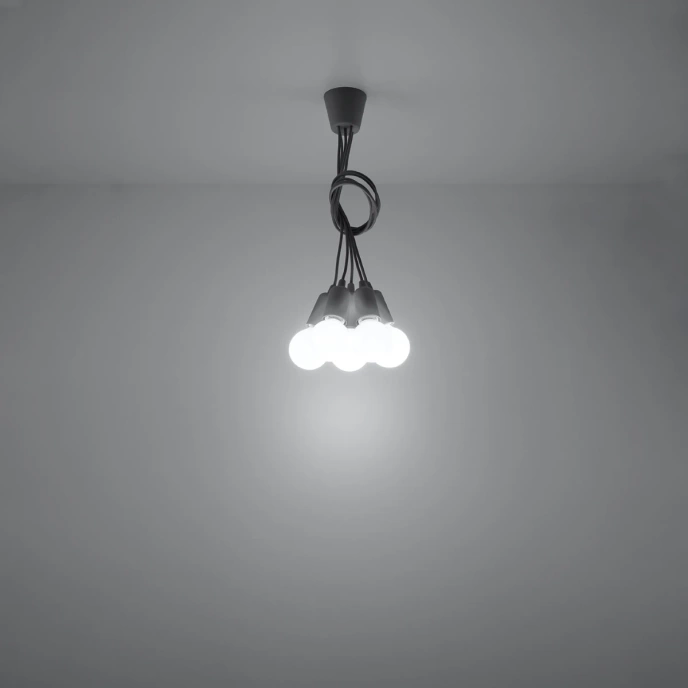 Hanglamp DIEGO 5 grijs