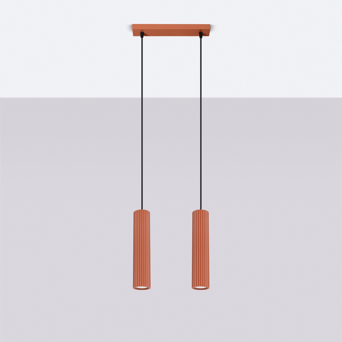 Hanglamp KARBON 2 rood oker