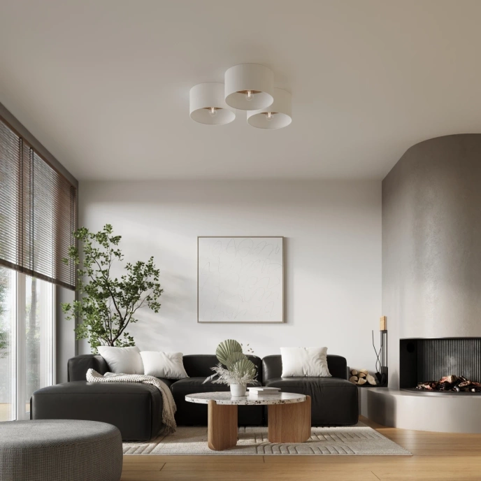 Plafondlamp TELESTO wit/lichtbruin