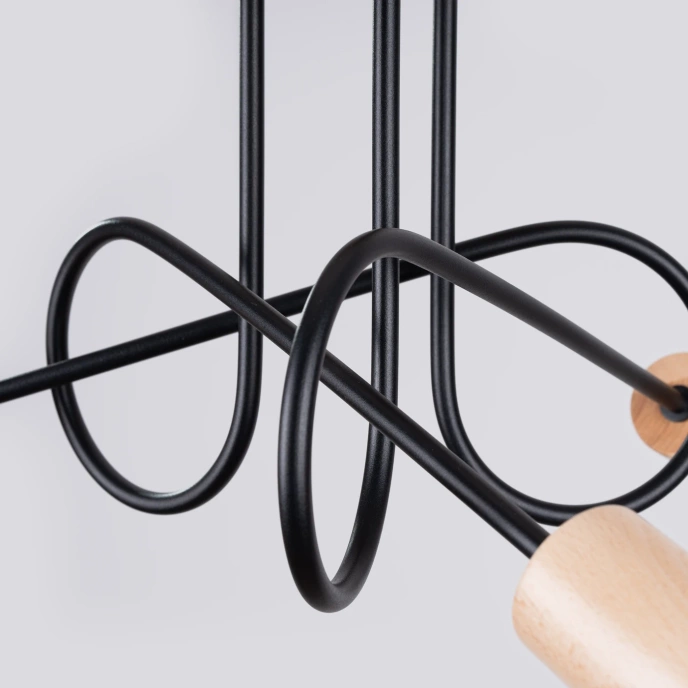 Kroonluchter EMBER 3 zwart