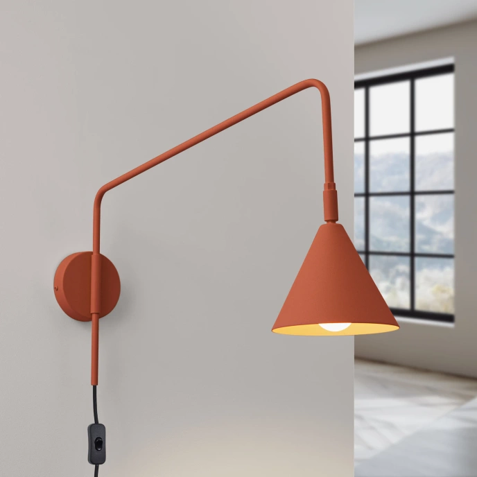 Wandlamp NOX rood oker