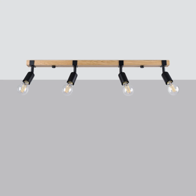 Plafondlamp ZUCA 4 zwart