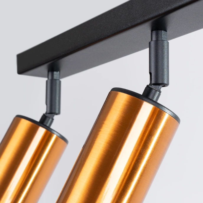 Plafondlamp WINX 3 zwart/cooper