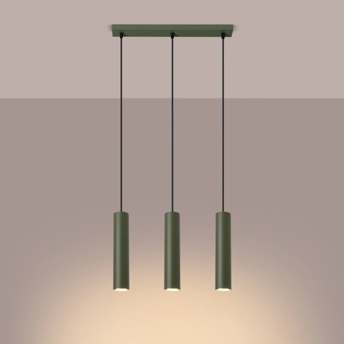 Hanglamp LAGOS 3L olijfgroen